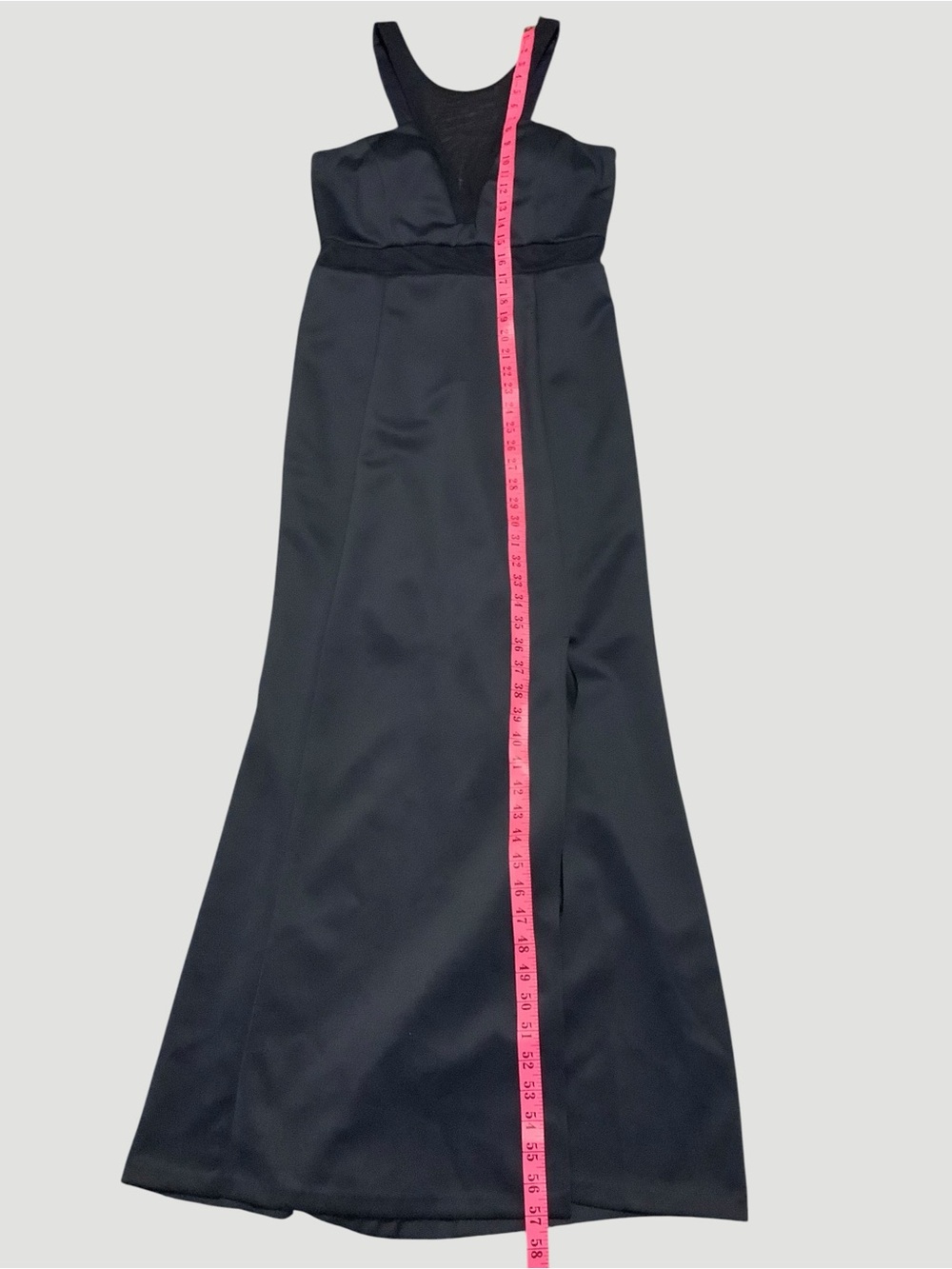 Le Château Navy Blue Mesh Insert Maxi Dress Size M - Picture 11 of 13